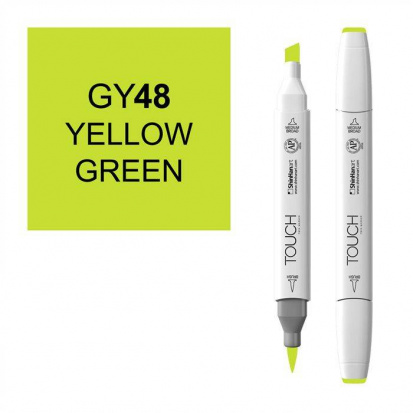 Маркер "Touch Brush" 048 зелёно-желтый GY48
